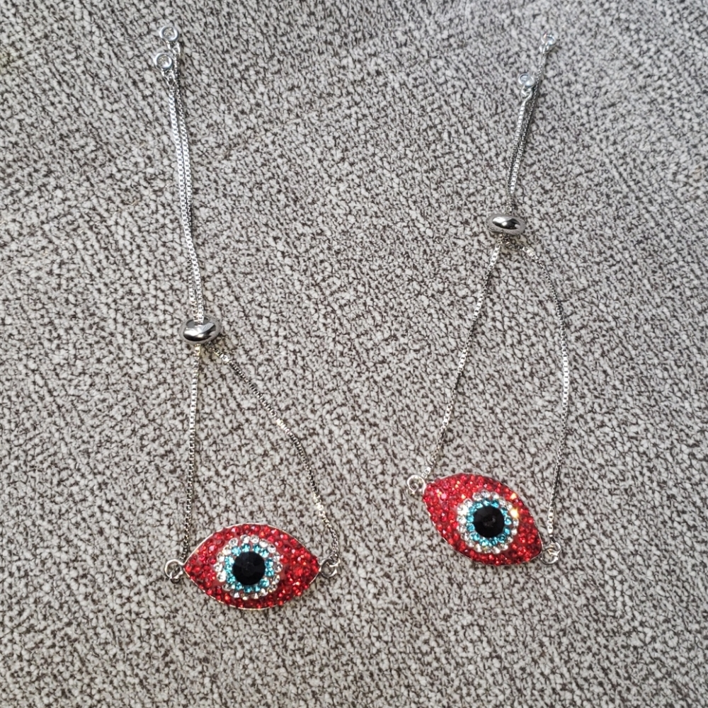 Unique eye braclet Red, pulsera de ojo